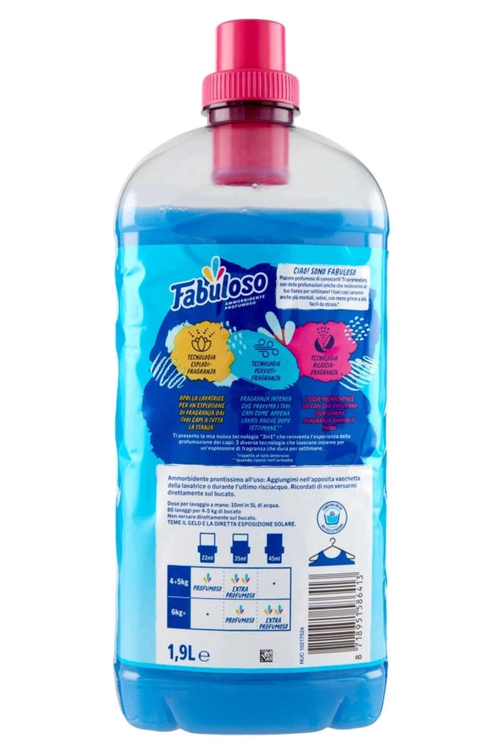 Fabuloso Ammorbidente Concentrato Fresco Mattino 1,9L – Morbidezza e Freschezza Prolungata per un Bucato Rigenerante