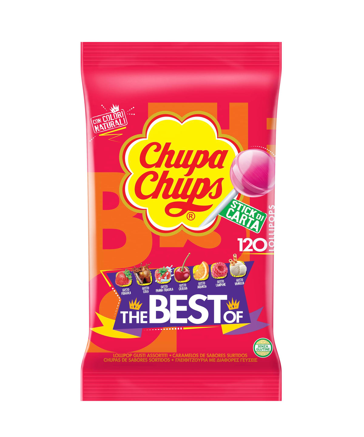 Chupa Chups The Best Of 120 Lecca Lecca Gusti Frutta Assortiti