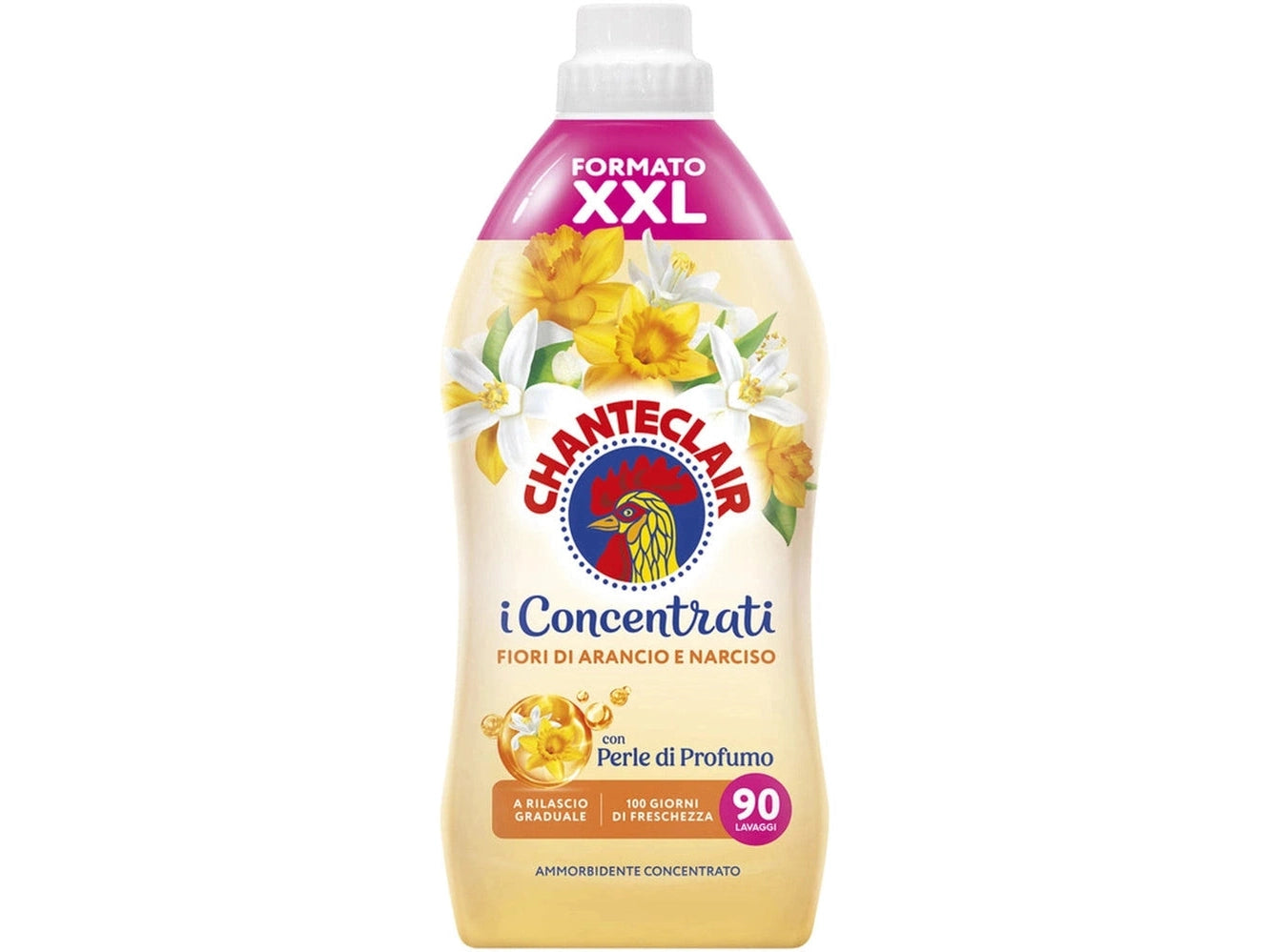 Chanteclair Ammorbidente Concentrato Fiori d’Arancio e Narciso – 90 Lavaggi, 1,8L, Profumo Intenso e Freschezza Duratura
