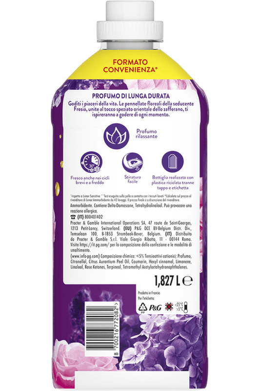 Lenor Ammorbidente Concentrato 87 Lavaggi – Ametista e Bouquet Fiorito per un Bucato Profumato e Raffinato