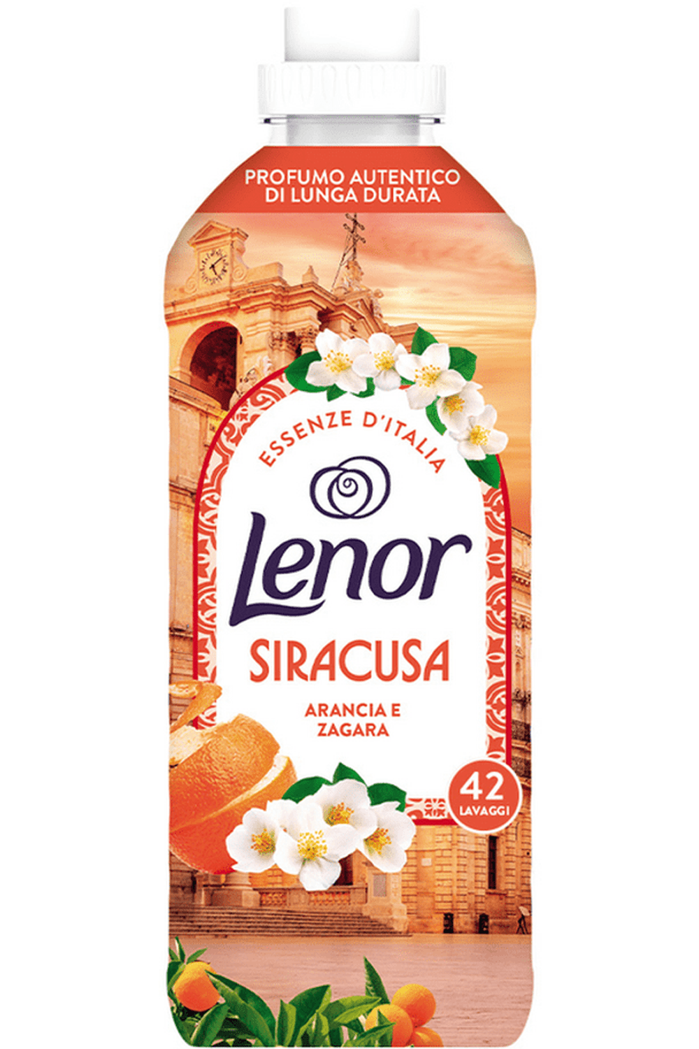 Lenor Ammorbidente Concentrato 42 Lavaggi – Essenze Siracusa per una Freschezza Solare e Mediterranea