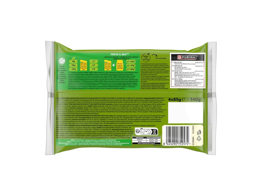 Friskies Bocconcini per Cani – 4x85g, Pollo e Carote in Salsa, Nutrizione Completa e Gusto Irresistibile