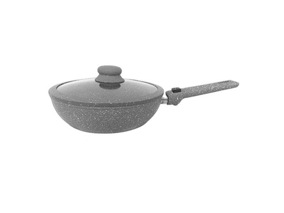 Batteria Padelle 14 Pezzi Grigie con Mestoli e Manici Rimovibili – Set Completo Salvaspazio