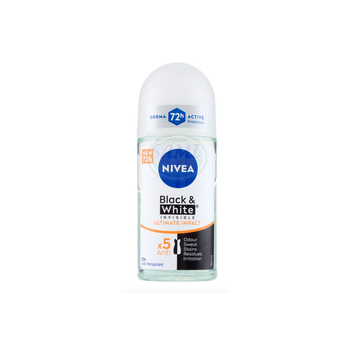 NIVEA DEO ROLL'ON 50 ML B&W INVISIBILE ULTIMATE IMPACT 6 Pack