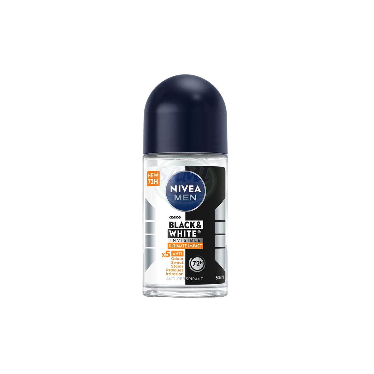 NIVEA DEO ROLL'ON 50 ML F.M B&W INVISIBILE ULTIMATE IMPACTIMPACT 6 Pack