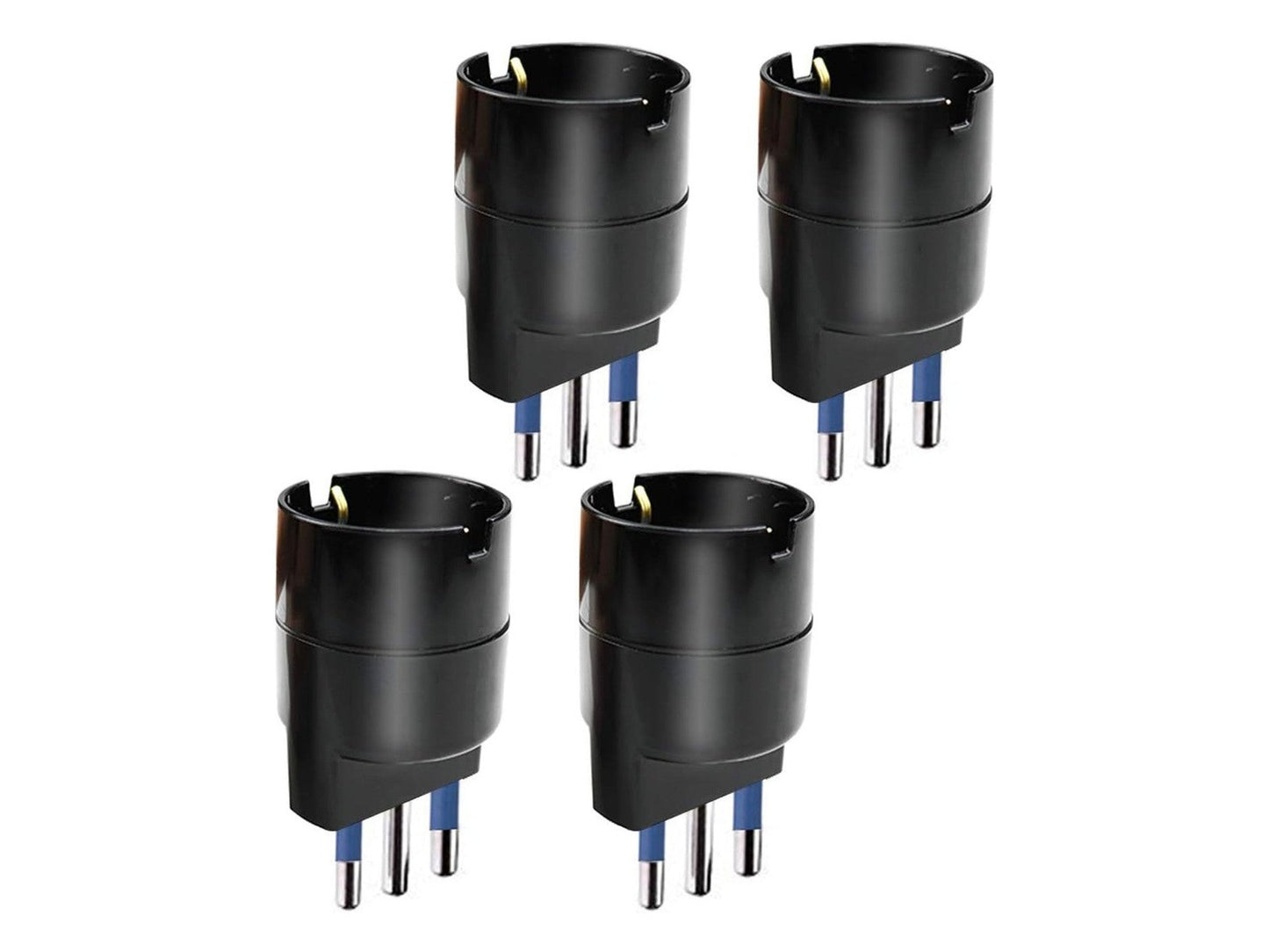 Schuko Socket to 16A+T Plug Adapter – Black and White Colors