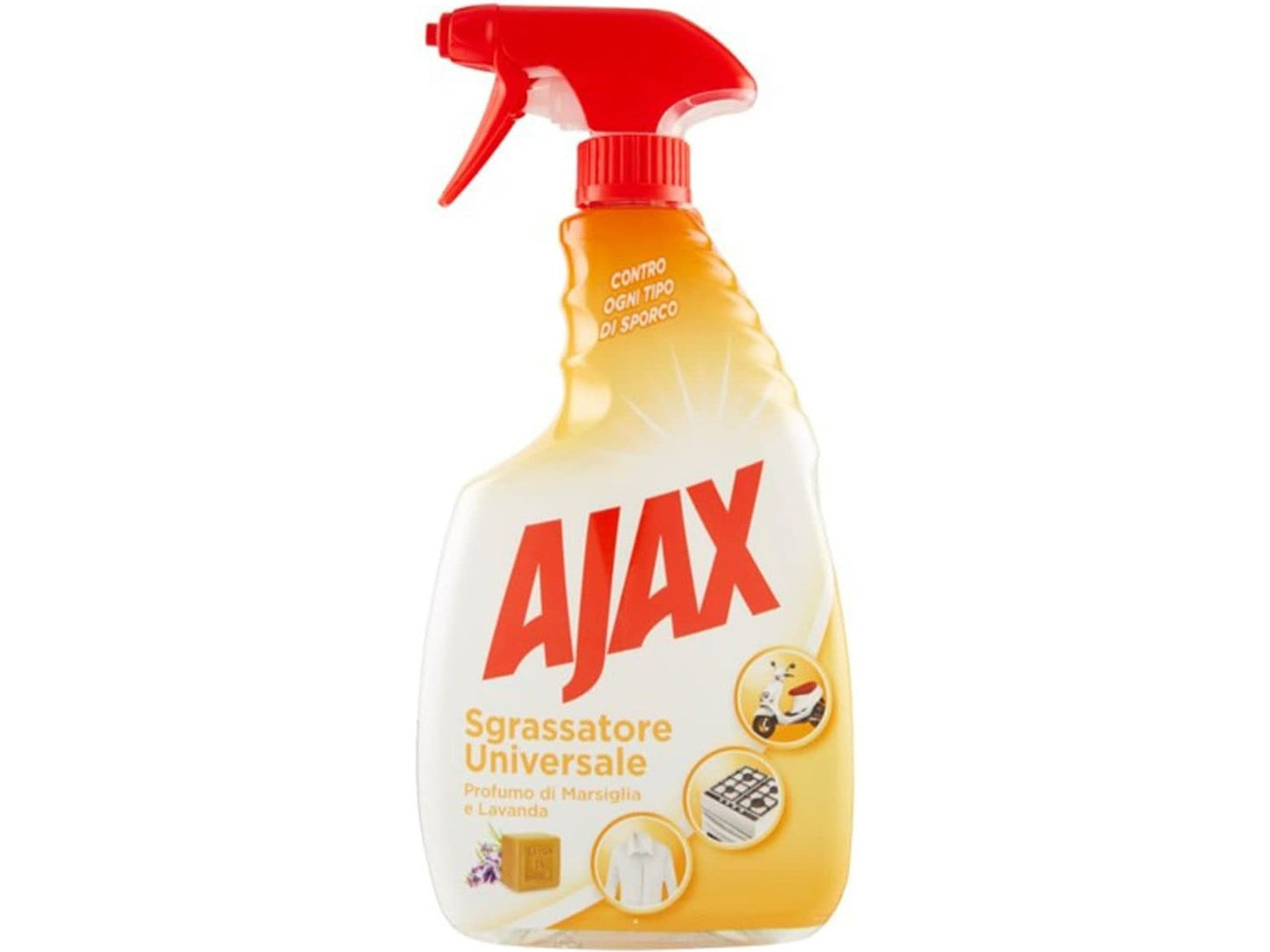 AJAX Detersivo Sgrassatore Universale, Profumo di Marsiglia e Lavanda, 600 ml