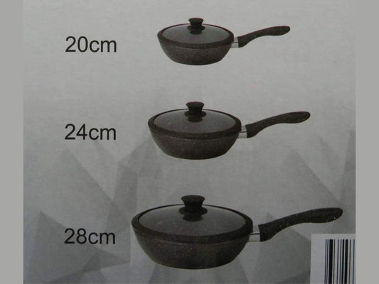 DGBavaria Set Batterie Padelle 11 Pezzi (Ø 20/24/28 cm) con Mestoli