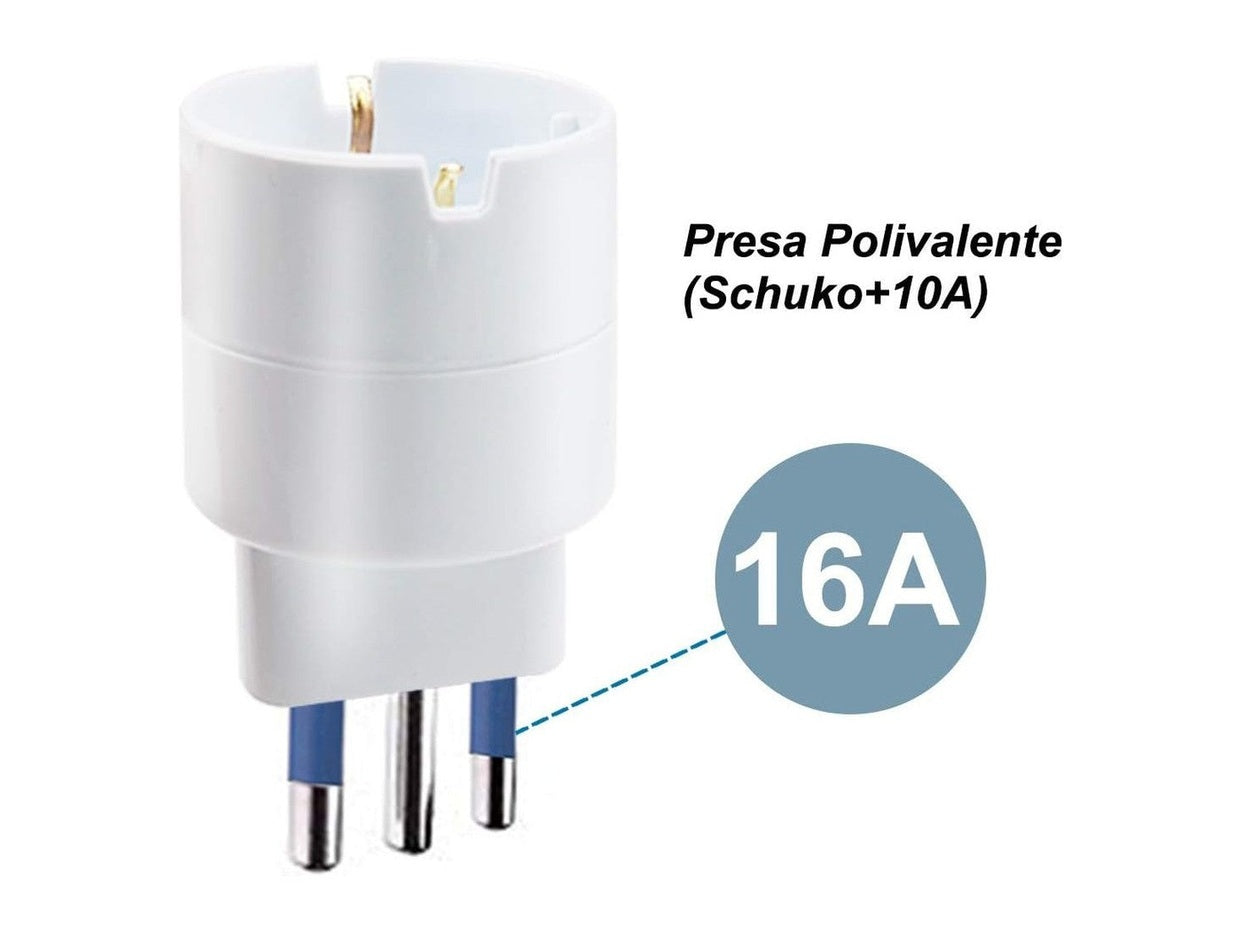 Schuko Socket to 16A+T Plug Adapter – Black and White Colors
