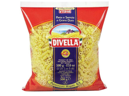 Divella Kit Pasta e Passata – 12 Confezioni da 500g (Fusilli, Rigatoni, Penne Ziti, Vermicelli, Mista, Paternosti Rigati) + 3 Bottiglie di Passata di Pomodoro 640g