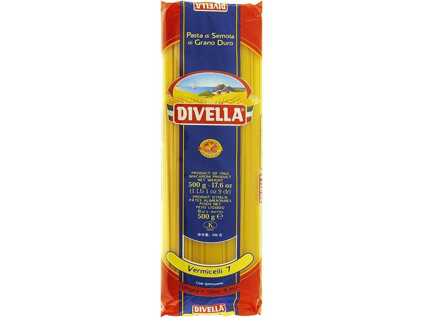 Divella Kit Pasta e Passata – 12 Confezioni da 500g (Fusilli, Rigatoni, Penne Ziti, Vermicelli, Mista, Paternosti Rigati) + 3 Bottiglie di Passata di Pomodoro 640g