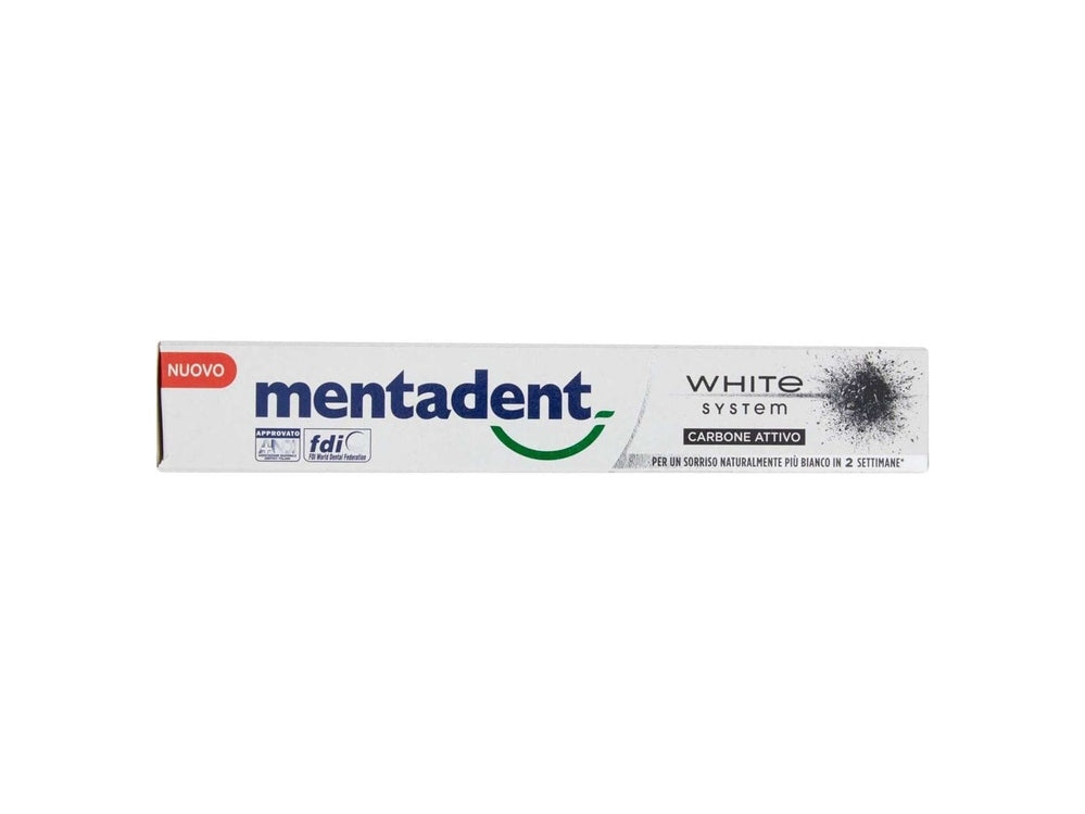 Mentadent White System Activated Carbon 75ml