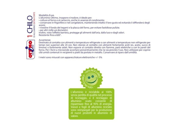 Rotolo Alluminio Professionale 1 Kg EXTRA FORTE:
