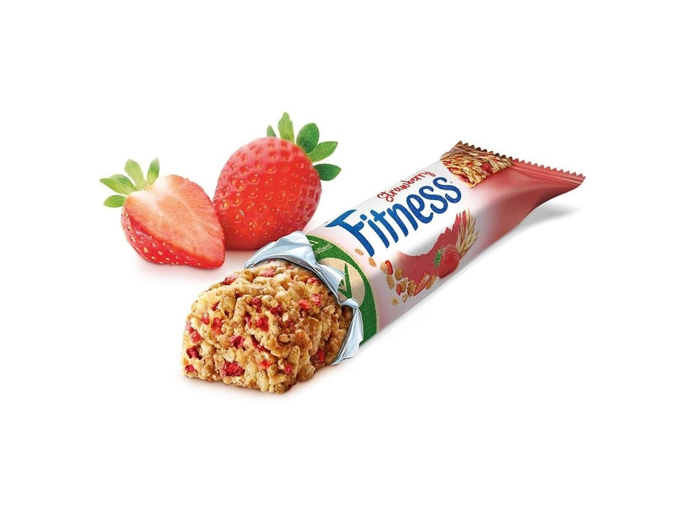 Nestlé Fitness Barrette Cereali – 8 Pz, Caramello, Original, Fragola & Cereali | Snack Colazione in 3 Gusti Golosi