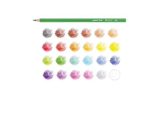 Pastelli Carioca Tita 24 Pezzi – Colori Intensi e Sicuri per Bambini, Per Disegni Creativi e Divertenti