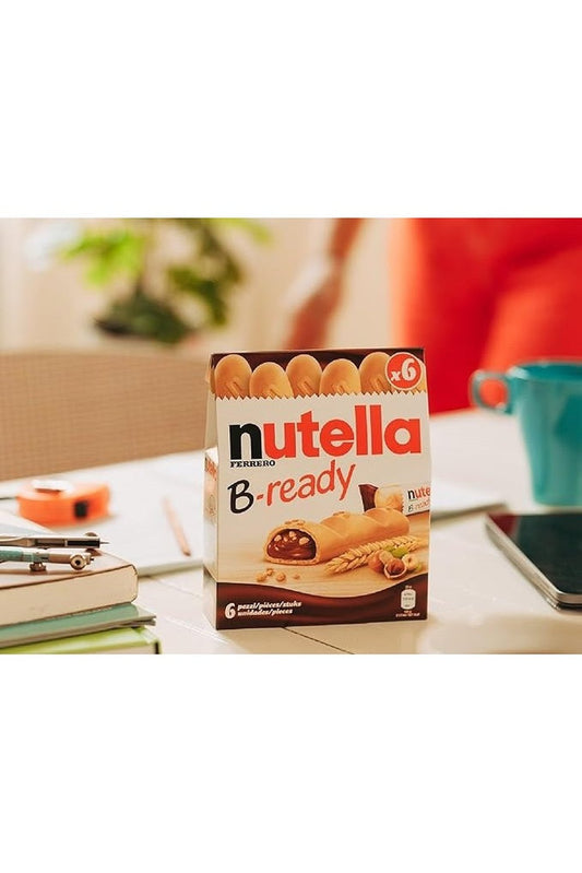 Nutella B-Ready 6x22g – Snack Croccante Ripieno di Crema Nutella, Pronto da Gustare Ovunque