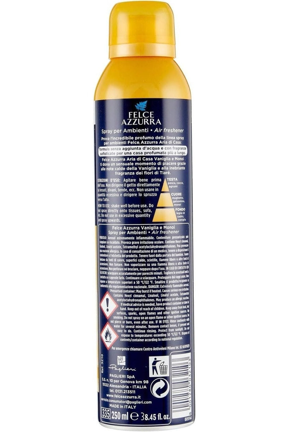 Deodorante Ambiente Felce Azzurra 250ml Aria di Casa Spray Vaniglia