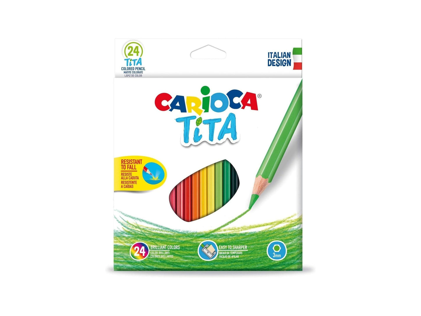 Carioca Tita Pastels 24 Pieces – Intense and Safe Colors for Children, for Creative and Fun Drawings