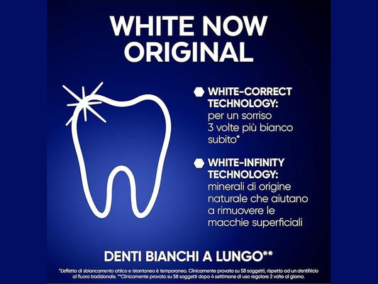 Mentadent White Now 75ml – Effetto Sbiancante Immediato