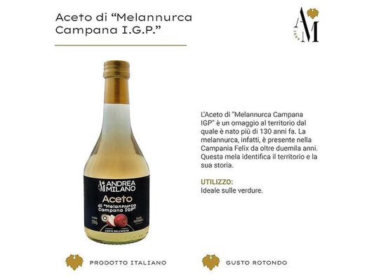 Aceto di Melannurca Campana IGP Andrea Milano 500 ml – Gusto Autentico e Raffinato