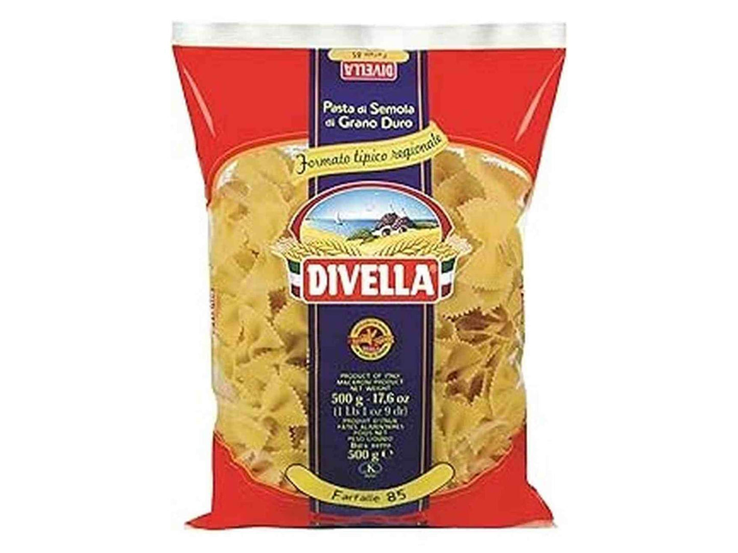 Divella Pasta di Semola – Farfalle N°85, 500g