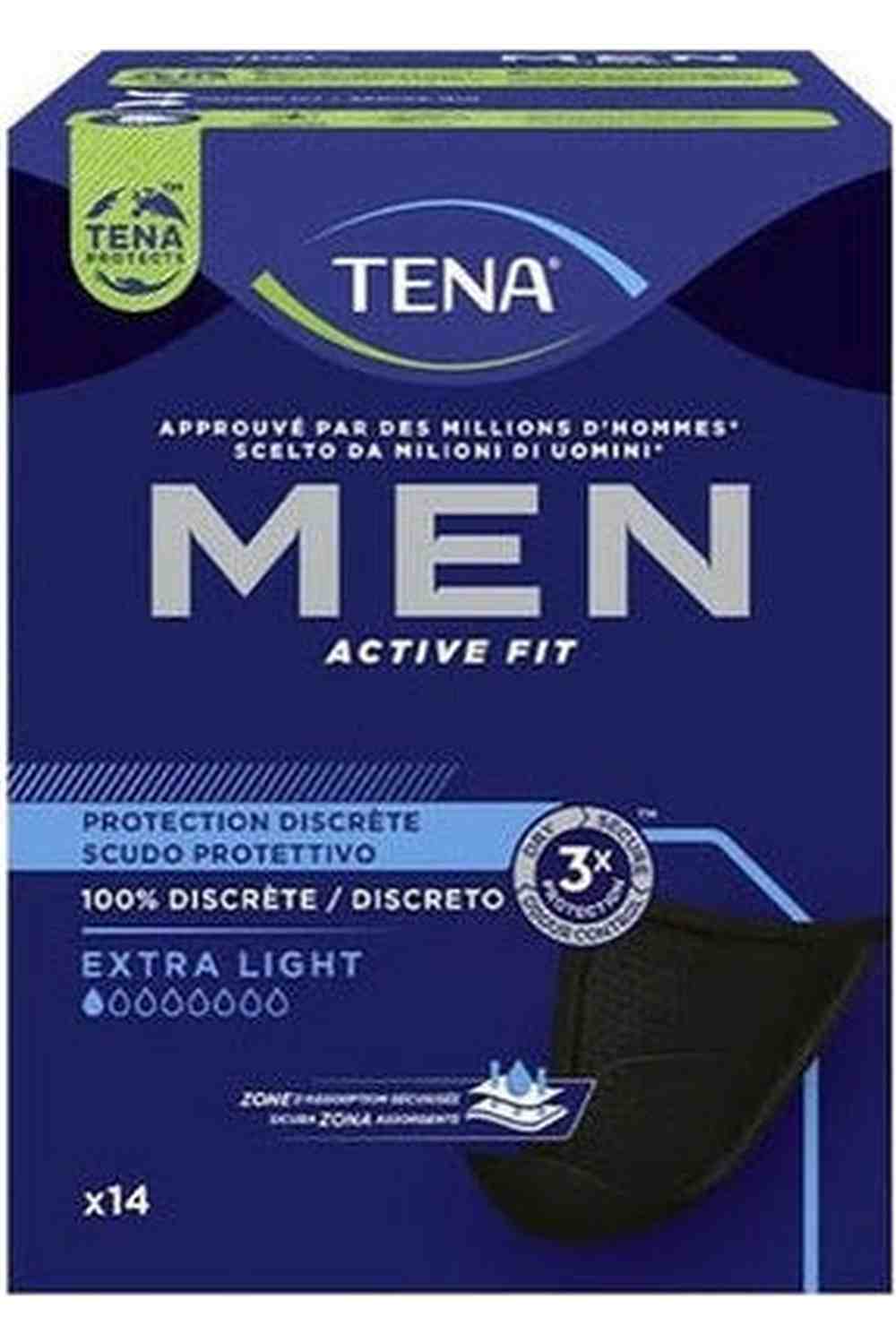 TENA Men Active Fit Level 0 14pz Assorbenti Uomo Gocce Urinarie x 8 pz