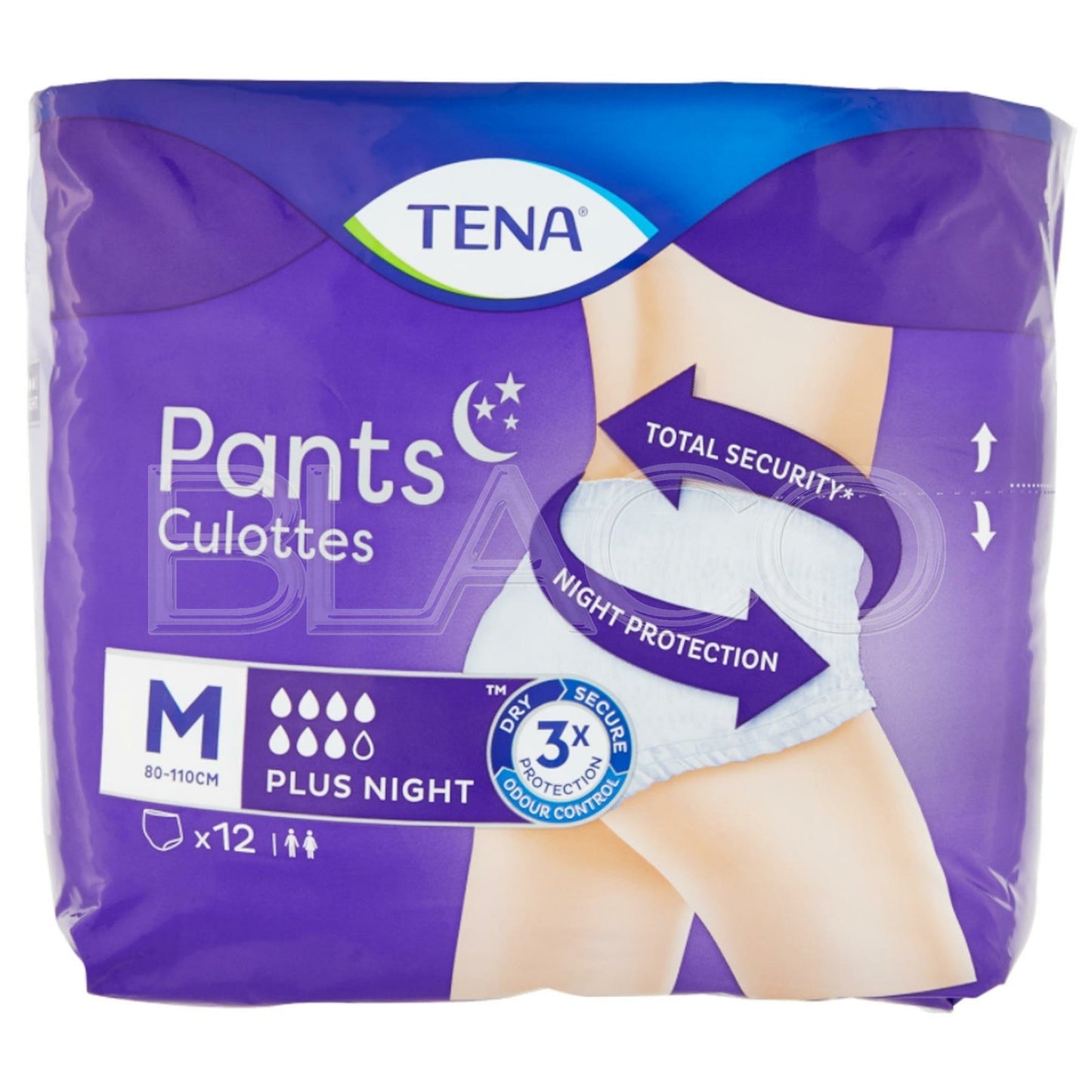 TENA Pants Plus Night M 12pz Mutandine Assorbenti Incontinenza Notte x 4pz