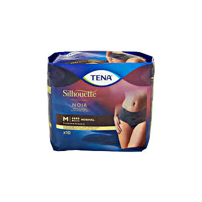 TENA Silhouette Noir Normal Medium 10pz Mutandine Assorbenti Nere x 3 pz