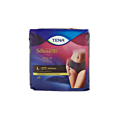 TENA Silhouette Noir Normal Large 10pz Mutandine Assorbenti Nere x 3 pz
