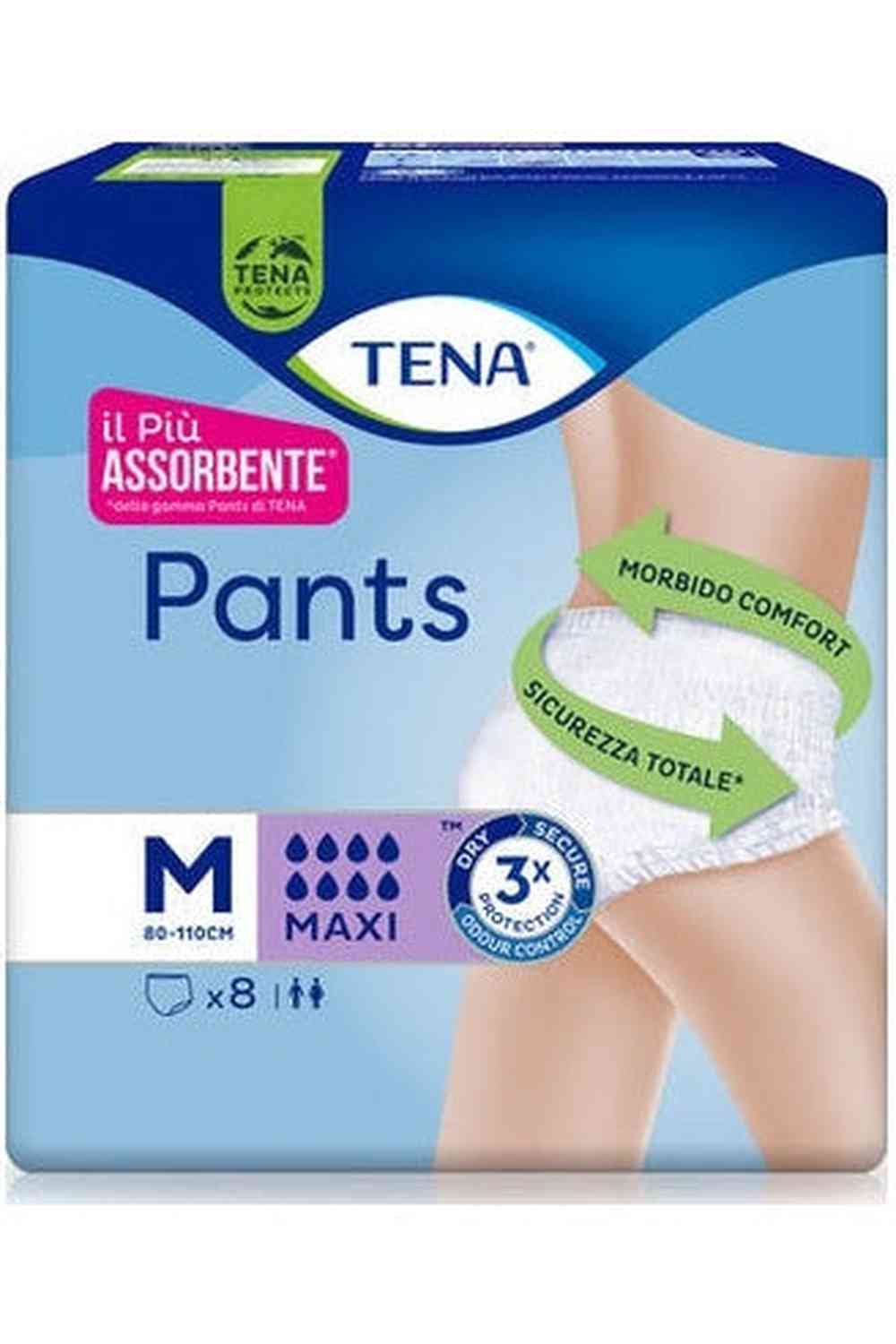 TENA Pants Plus Medium 9pz Mutandine Assorbenti Incontinenza Moderata x 4pz
