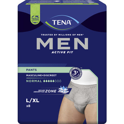TENA Men Pants Normal L/XL 8pz Mutandine Assorbenti Uomo Leggera
