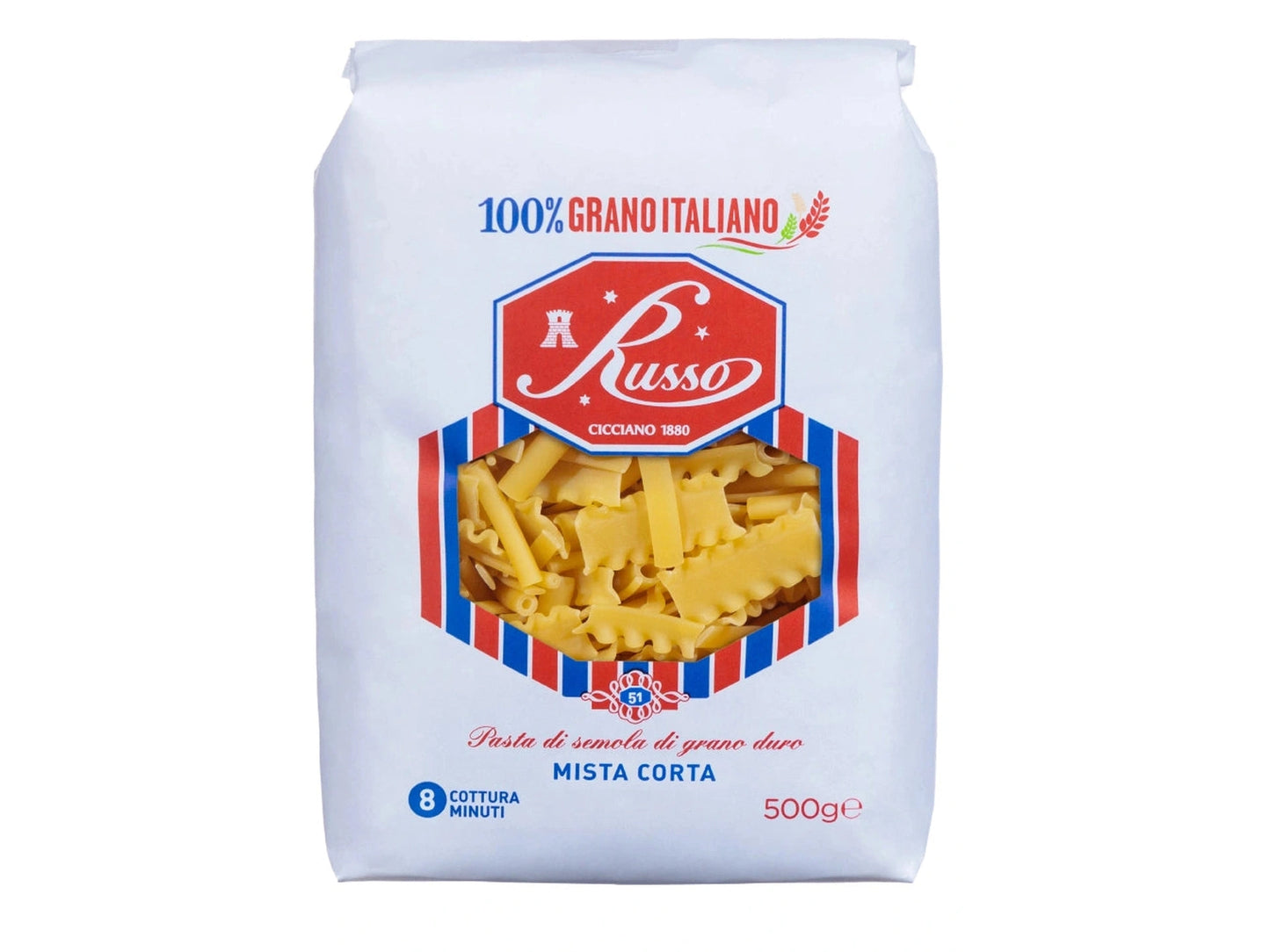 Pasta Russo 500g Mista Corta