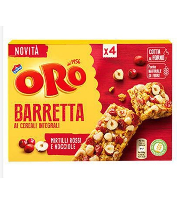 Oro Saiwa 4x160g Barrette Cereali Mirtilli Nocciole 10pz