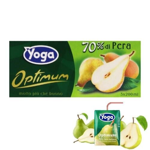 Yoga Succo alla Pera 8 pz x 3 Brik da 200ml