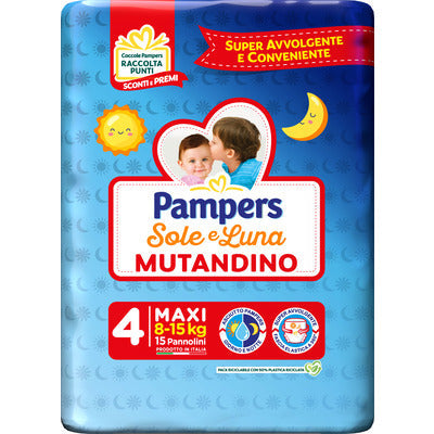 PAMPERS SOLE E L.MUTAND.MAXI PZ.15 2 PZ