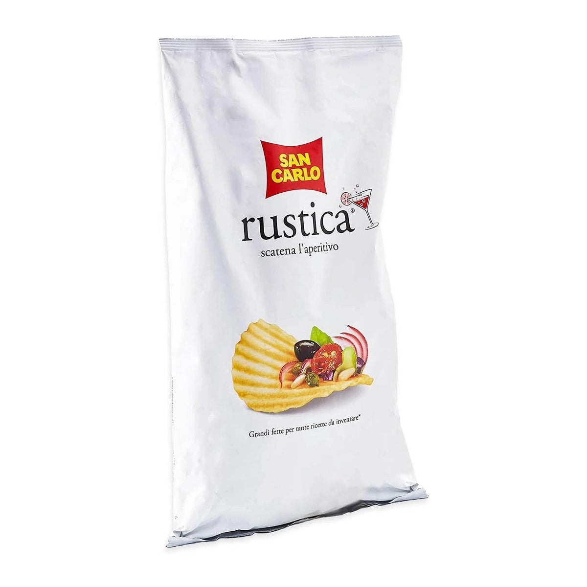 San Carlo Rustica Patatine a Grandi Fette 190g Chips per Aperitivi Senza Glutine