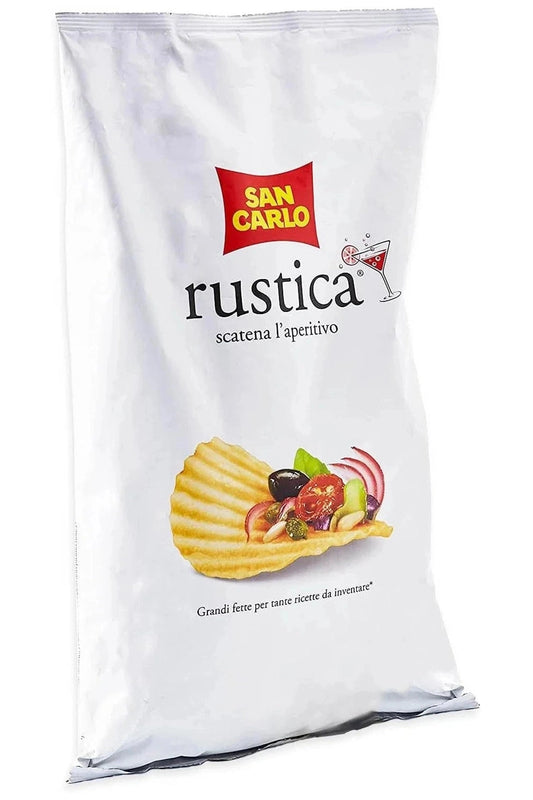 San Carlo Rustica Patatine a Grandi Fette 190g Chips per Aperitivi Senza Glutine