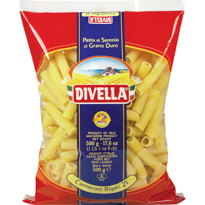 DIVELLA 021 CANNERONI RIGATI GR.500 3 PZ.