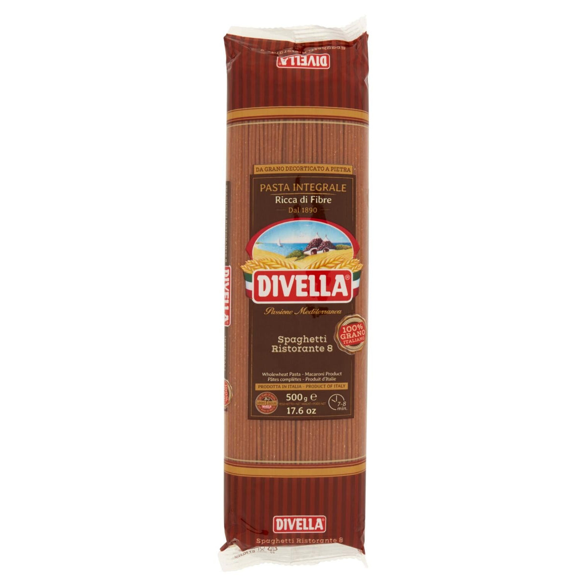 Divella Spaghetti Integrali 500g Pasta Grano Duro 12pz