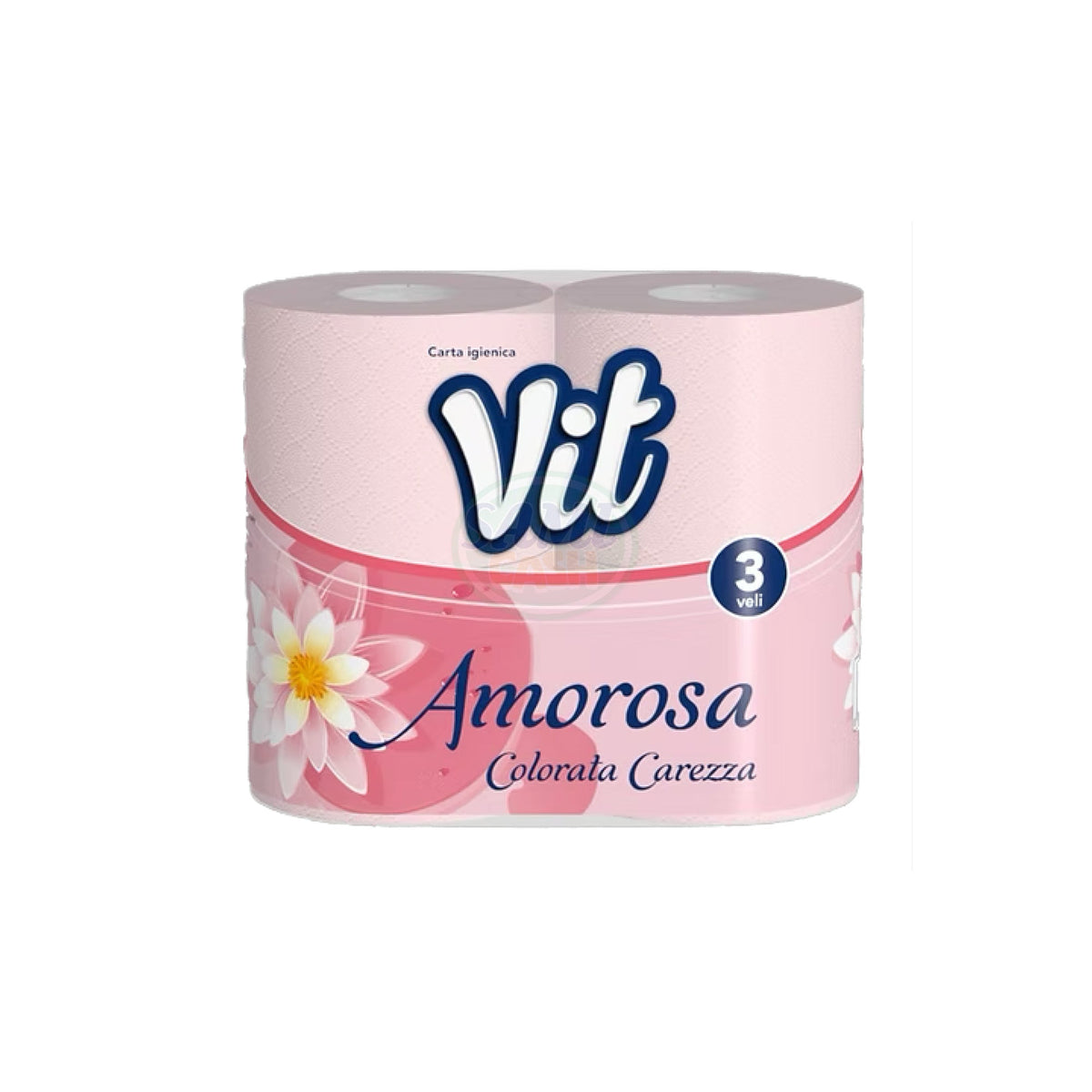 Carta Igienica Vit Amorosa 4Rot 3Veli Pack da 15 - Totale Rotoli 60