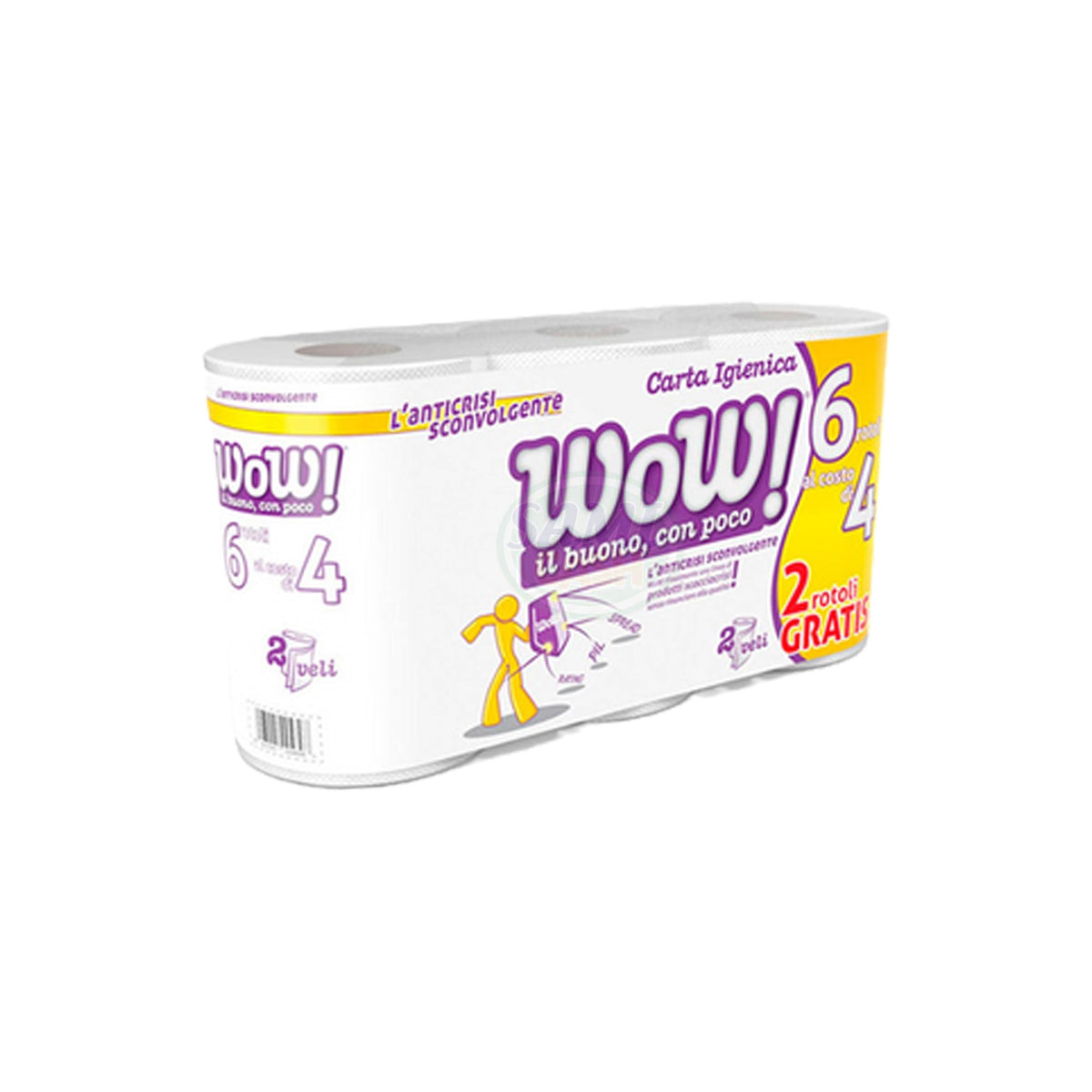 Carta Igienica WOW 6R Pack da 7 - Totale Rotoli 42