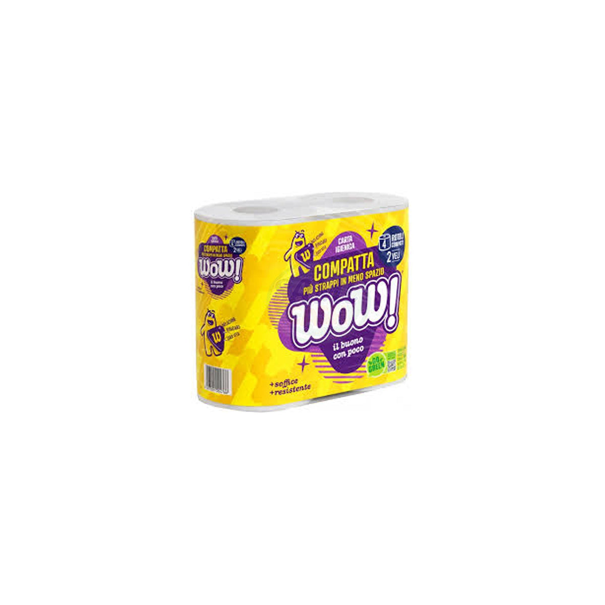 Carta Igienica WOW 4R Compatta Pack da 7 - Totale Rotoli 28