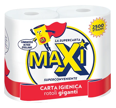 Carta Igienica Maxi 4Rot 3V XXL Pack da 9 - Totale Rotoli 36