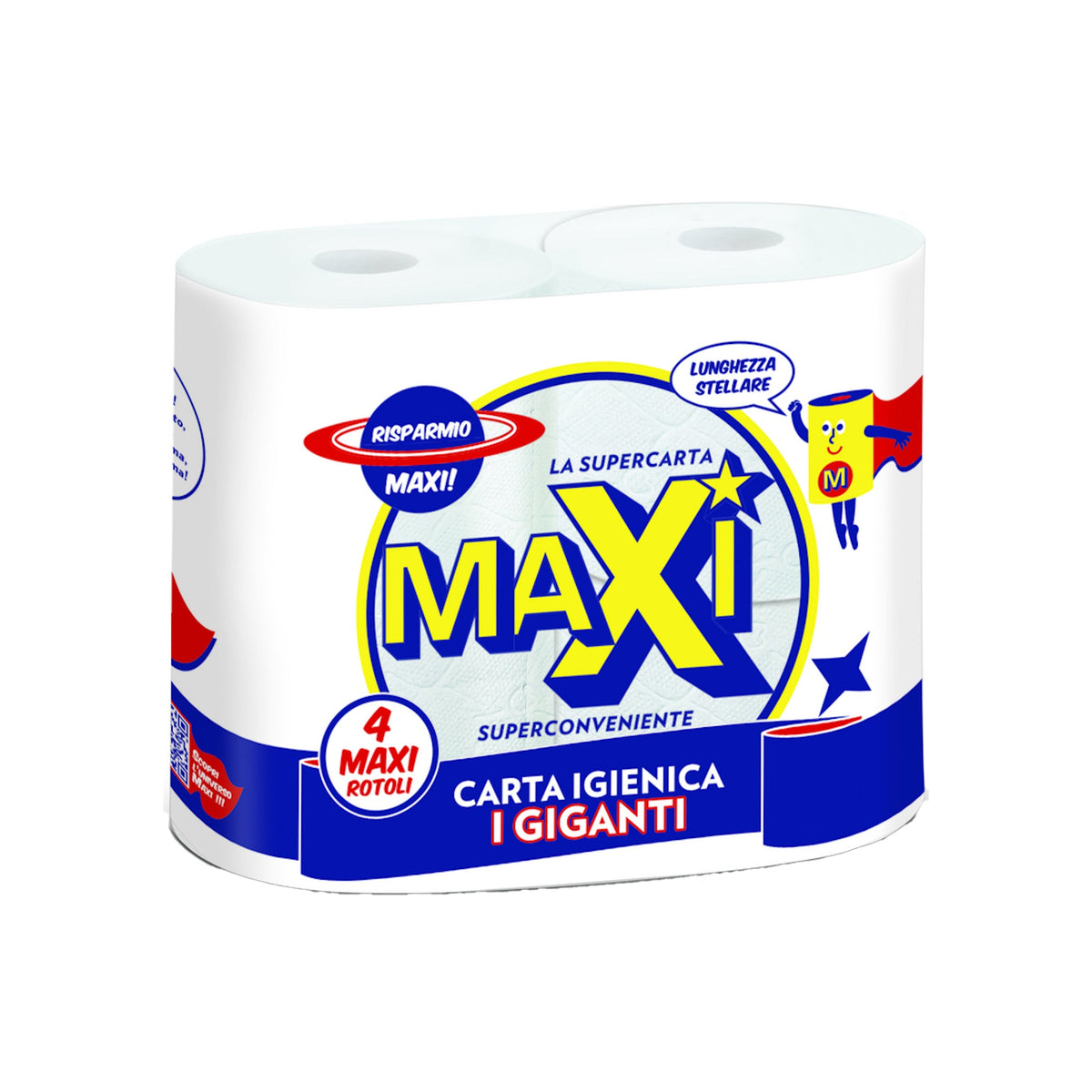 Carta Igienica Maxi I Giganti Pack da 9 - Totale Rotoli 36