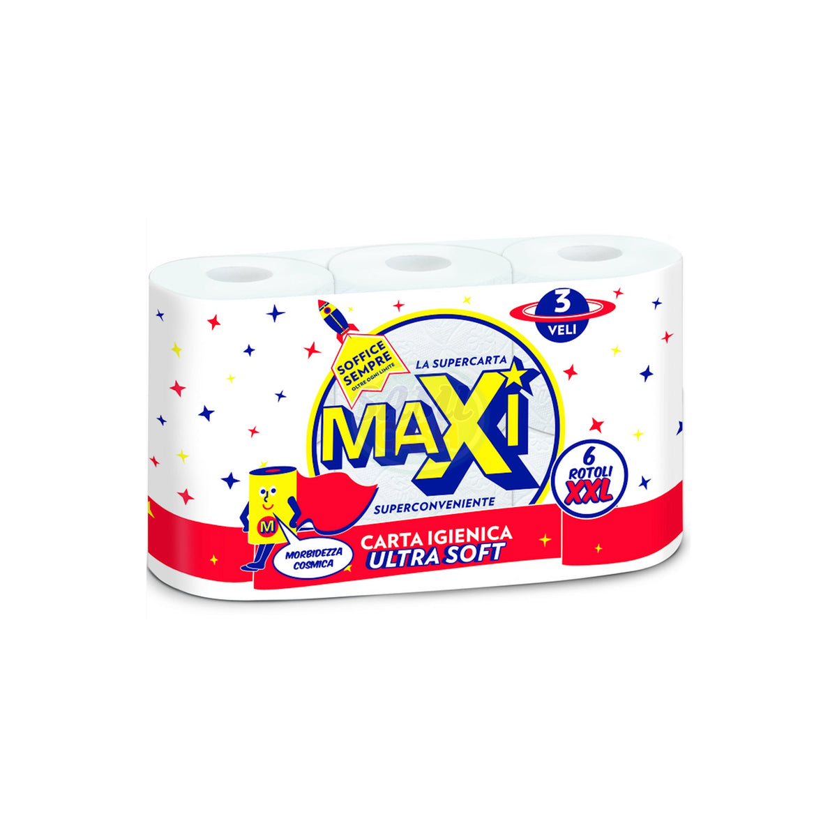 Carta Igienica Maxi 6R Ultra Soft Pack da 12 - Totale Rotoli 72