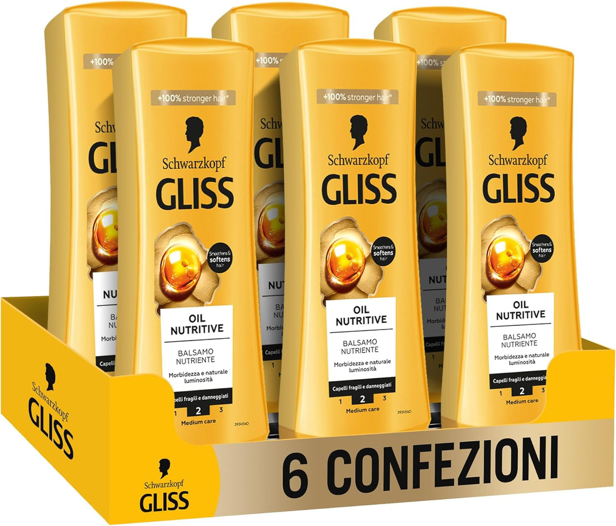Gliss Oil Nutritive Balsamo Nutriente 200ml 6pz
