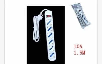 Presa Multipla con Interruttore 6 Prese Schuko 10/16A+T Spina 16A+T