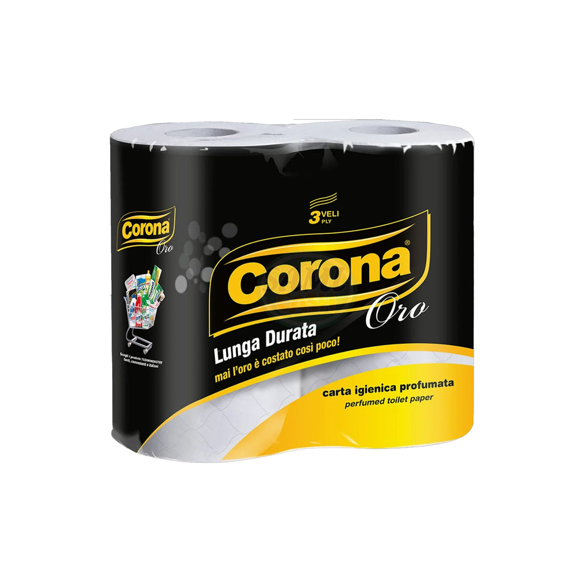 Carta Igienica Corona 4Rot 3V Oro Prof. Pack da 15 - Totale Rotoli 60