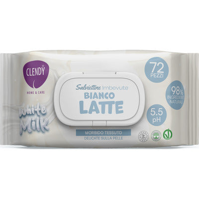 CLENDY 72 SALVIETTE PROF.BIANCO LATTE 24 PZ