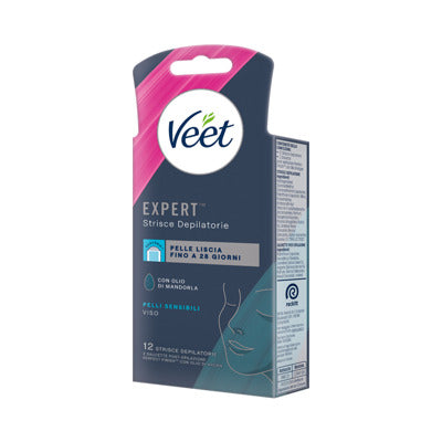 VEET EXPERT 12 STRISCE VISO SENSIBILI 6 PZ